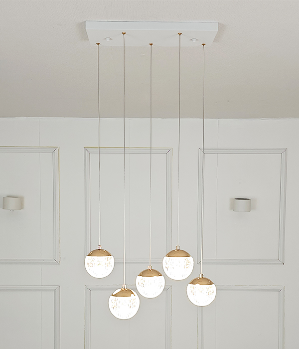 에그레 2줄 5등 식탁전등 LED식탁등